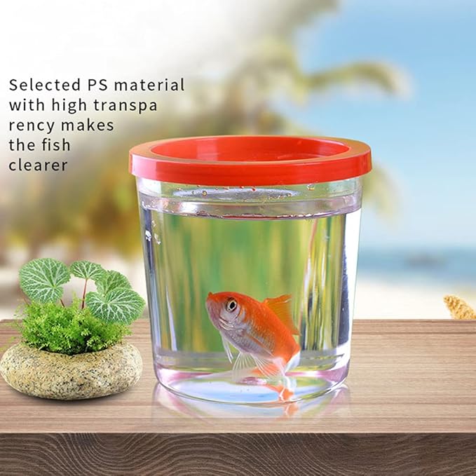 Portable Fish for Tank Aquarium Transparent Fish Keeper Fishbowl for Turtle Betta Jellyfish Starter Kit Portable Fish Tank for Traveling
