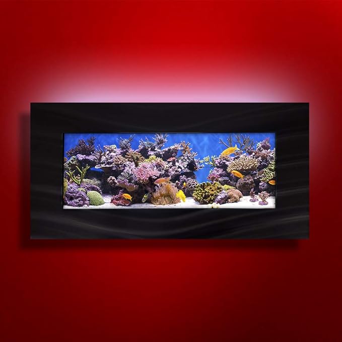 Aussie Aquariums AA-Skyline-BBLACK 2.0 Wall Mounted Aquarium Brushed Black
