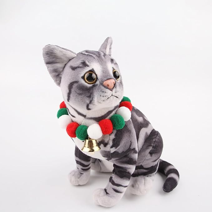1PC Dog Christmas Day Costume - Cat Christmas Day Pet Collar Patterns Pet Ball Collar Pet Red Costume Soft Pet Collar Cute Collar for Cats