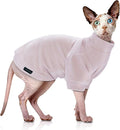 Sphynx Cat Sweater Hairless Cat Clothes Sweater Shirt Soft Warm Long Sleeves Pullover Pet Clothes Pajamas Dog Cloth for Small Dogs Jumpsuit Pet Sweaters (Pink, Medium)