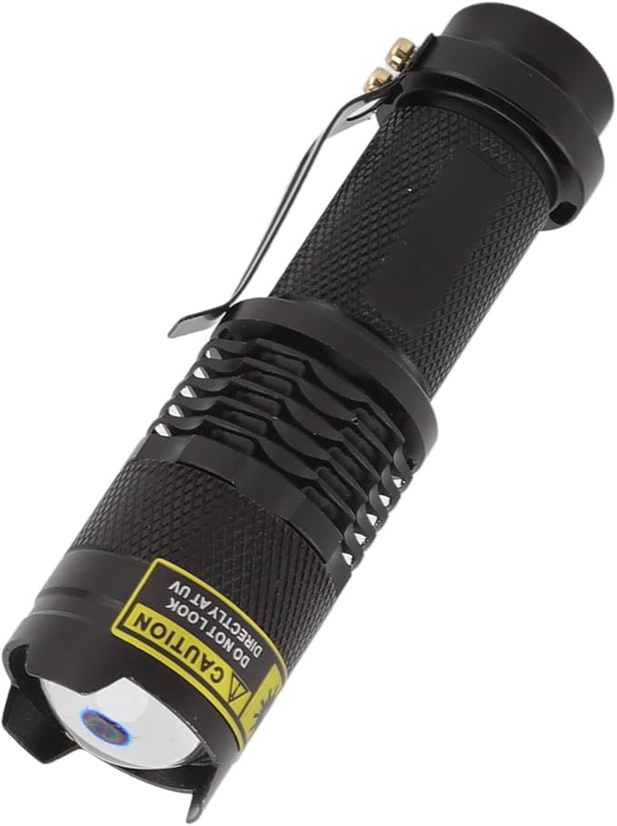 UV Flashlight, 365Nm Black Light, Portable Mini Flashlight for UV Resin Curing, Rock Detection, Pet Urine Detection, Paper Money Measurement