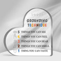 Grounding Technique Sign, Mental Health Gifts for Women, Therapist Office Desk Decor, Psychology Decorations for Corner Classroom Counseling Office, Psychology Gifts for Counselor