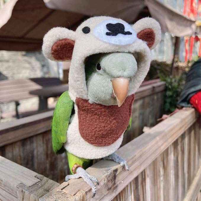 Bird Costume Bird Diaper Flight Suit Bird Bear Shape Bird Clothes Cosplay Photo Prop for Parrots Lovebird Parakeet Cockatiel Small Animals Apparel (Without Diaper,Senegal)