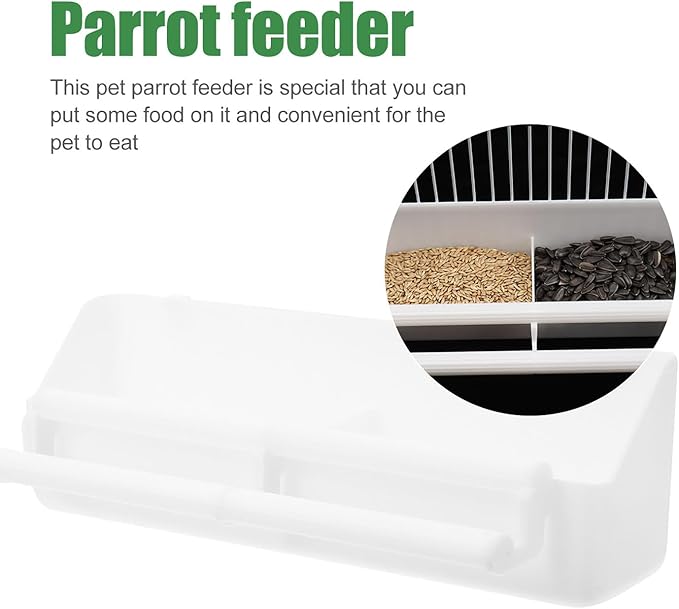 PRETYZOOM Wear-Resistant Plastic Automatic Bird Feeder with Perch 4pcs Set Multi-Function Pigeon and Parrot Cage Feeder Household Bird Watering Supply