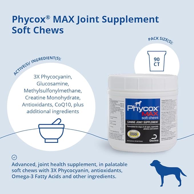 MAX Dog Joint Supplement Soft Chews, 90 Ct, (Pack of 2)