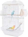 28-inch Roof Top Medium Parakeet Bird Cages, Double-Door Travel Pet Flight Birdcage for Parakeets Finches Canaries Lovebirds Small Quaker Parrots Cockatiels Budgie Green Cheek Conure