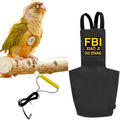 MANON ROSA Bird Diapers Leash Set Washable Reusable Handmade Flight Suit Waterproof Inner Layer - Protective Parrot Nappy Clothes Parakeets Macaws Budgies Canaries (Black2,Lovebird)