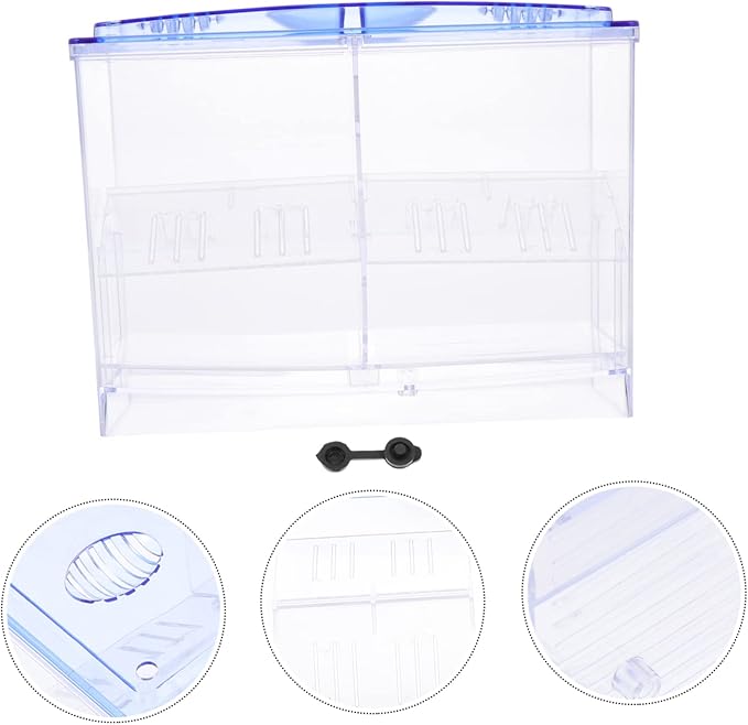 BESPORTBLE 1pc Transparent Fish Breeding Box Cups Dual-Layer Isolation Container for Fry Hatching Protects Fish from Incubator and Shrimp