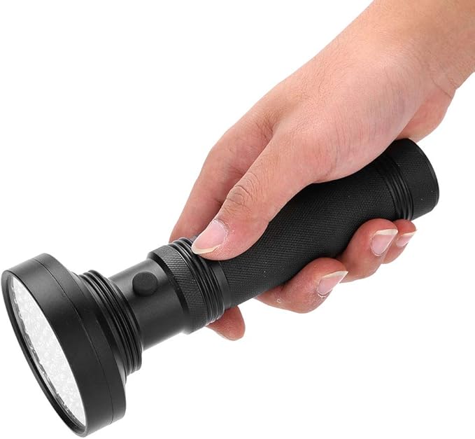 2Pcs Flashlight Black Light with Sunglasses 100 LEDs Handheld Blacklight Flashlight Pet Urine Detector for Dog Cat Urine Dry Bed