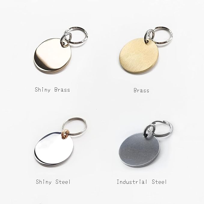 Cats Dogs ID Tags Personalized Lovely Symbols Pets Collar Name Accessories Simple Custom Engraved Products for Extra Small Four Legged Child Necklace Chain Anti-Lost Copper Brass Charm