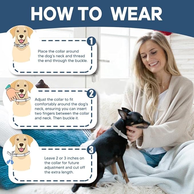 Tick and Flea Collar for Dogs, Flea Collar for Dogs, Tick Collar for Dogs,Flea Collar for Large Dogs, Dog Flea Collars, Lasts Up to 8 Months, Indoor & Outdoor Use – 2 Pack