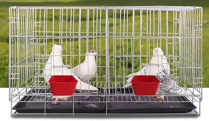 Hanging 16 OZ Cage Cup 20 PCS Chicken Feeder Waterer Bird Food Dishes Rabbit Water Pigeon Feeding Watering Bowl with Hooks Bunny Poultry Coop Drinker Duck Quail Seed Treats Dispenser