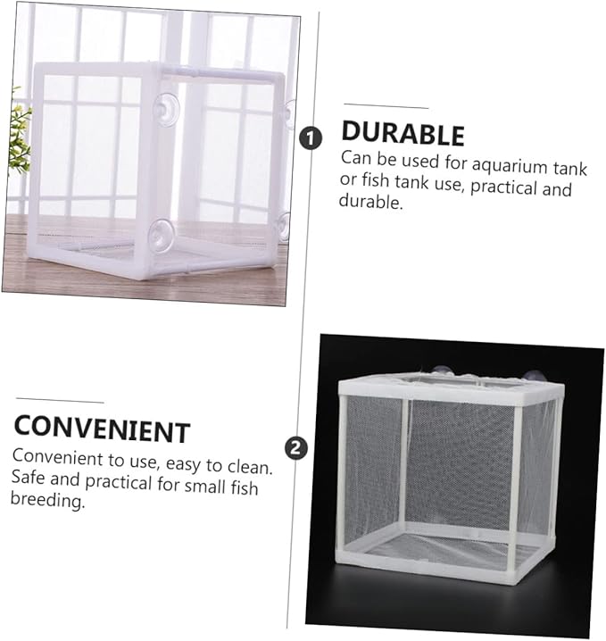 Housoutil 2pcs Fish Breeding Tank Aquarium Incubator Cups for Tropical Fish Hatching Random Efficient Isolation for Fry Survival
