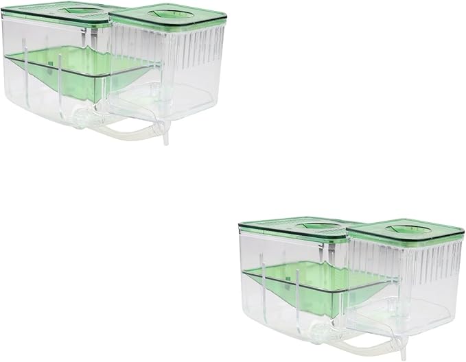 balacoo 2pcs Self-Guided Fish Breeding Tank Isolated Hatching Box for Aquarium Transparent Case for Protecting Juvenile Fish Eggs Safe Breeding Environment for Home Use