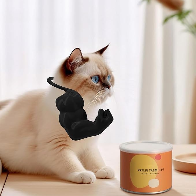 Creative Cat Muscle Arms,Halloween Cat Costume Accessory,3D Printed Cat's Neck Arms with Muscle,Funny Muscle Arms for Cats,Pet Costume for Kitten Birthday Party Supplies (Black)