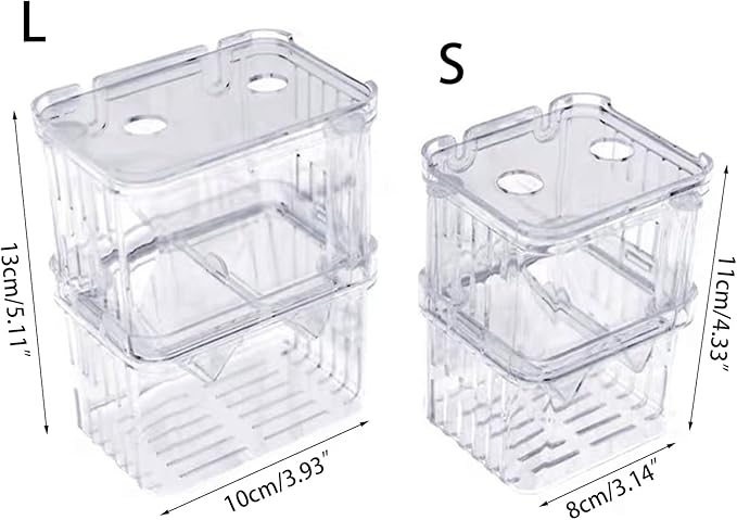 Aquarium Breeder Box for Fish for Tank Breeding Incubator Small Fish Hatchery Double-Layer Separation for Tank for Injur