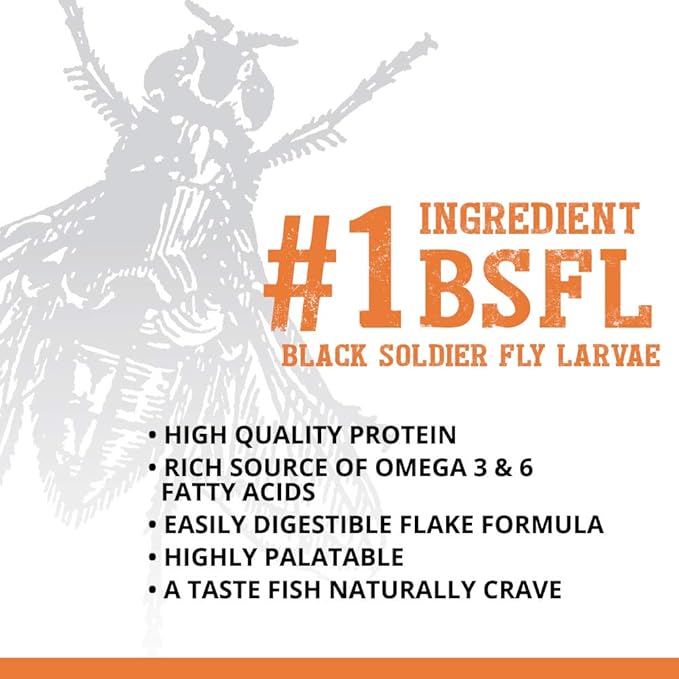 Fluval Bug Bites Goldfish Fish Food, Flakes for Small to Medium Sized Fish, 1.59 oz., A7339, Brown