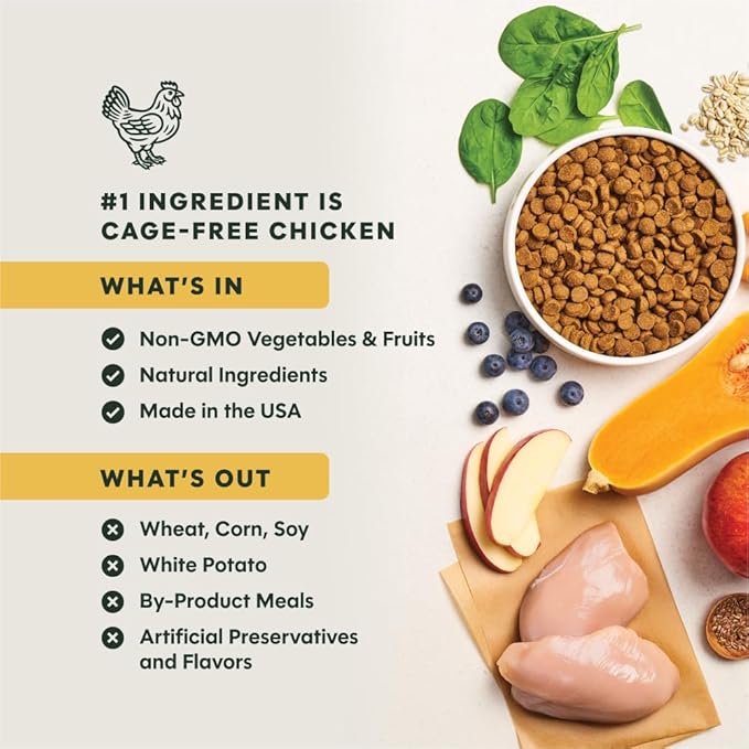 Instinct BeNatural, Natural Dry Dog Food, Raw Coated Kibble, Whole Grain - Real Chicken & Brown Rice, 4.5 lb. Bag (Pack of 2)