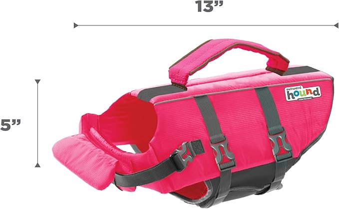 Outward Hound Granby Splash Pink Dog Life Jacket, Small