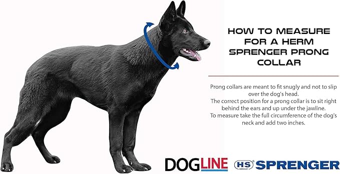HS HERM. SPRENGER GERMANY Stainless Steel Prong Dog Training Collar with Swivel Ultra-Plus Pet Pinch Collar No-Pull Collar for Dogs Made in Germany 4mm x 25in Large