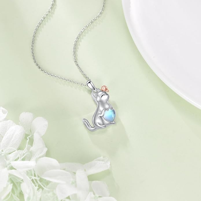 KZX Cat/Dog/Phoenix/Eagle/Whale/Shark/Puffin/Starfish/Chicken/Butterfly/Owl/Bee/Frog/Seahorse Necklace Sterling Silver Animal Pendant Jewelry Gift for Women