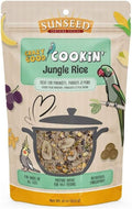 Sunseed Crazy Good Cookin Bird Treat, 16 Ounces, Jungle Rice with Bananas Dates and Pistachios, Brown