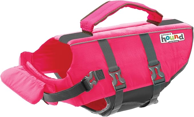 Outward Hound Granby Splash Pink Dog Life Jacket, Small