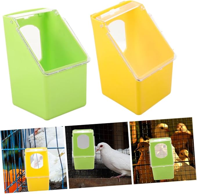 4pcs Quail Feeder Pigeon Supplies Bird Cage Feeder Bowl Sturdy Material Bird Feeding Watering Supplies