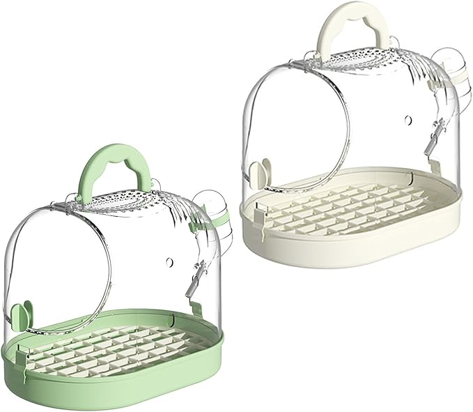 Portable Clear Bird Parrots Transport Cage Window Ventilated Carriers Bag Breathable Bird Travel Bag for Large Birds