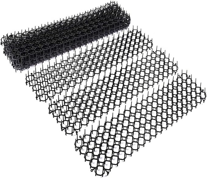Tools Compatible with 1/10/12pcs Garden Anti-cat and Dog Net Repellent Mat Prickle Strips Safe Plastic Spike Thorn Deterrent Plant Protection Supplies, 49cmx14cm