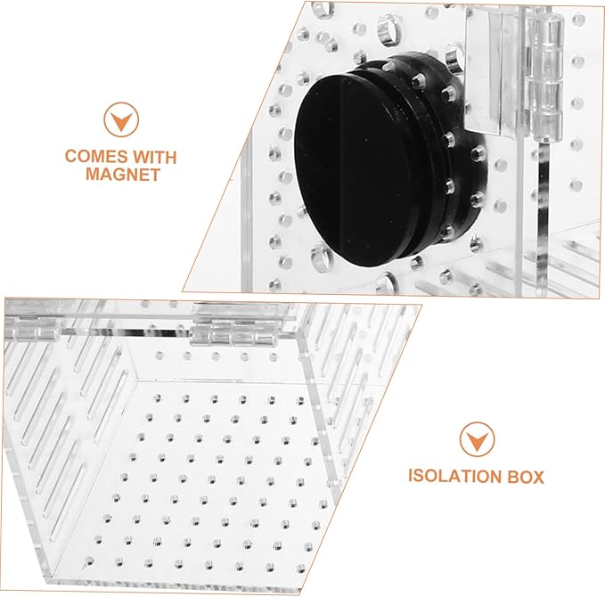 Garneck 1pc Magnetic Fish Isolation Box for Safe Breeding and Separation of Fish Aquariums Easy to Install Hatching Holder Ultra-fine Mesh for Enhanced Survival Rate