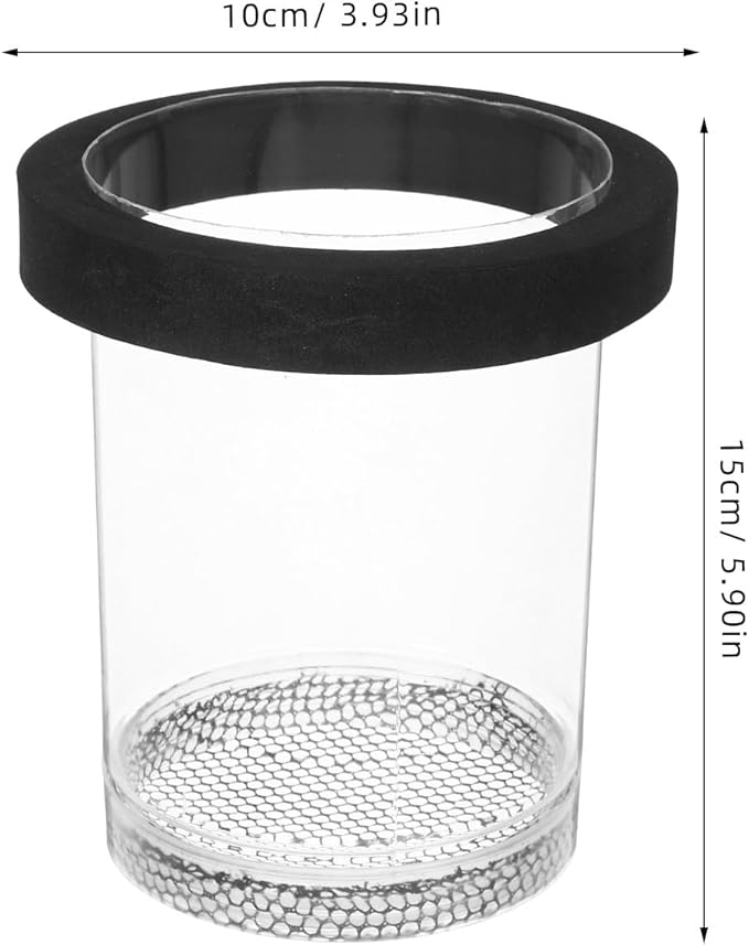 Floating Fish Breeding Box for Aquarium Tank - Plastic Hatching Box with Mesh Net for Baby, 5.9 X 3.9 X 3.9 in
