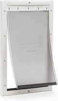PetSafe Plastic Pet Door - Gives Your Pet Easy Outdoor Access - Durable Plastic Frame - Paintable White Frame to Match Home Decor - Snap-On Closing Panel for Safety - Simple DIY Installation - Large