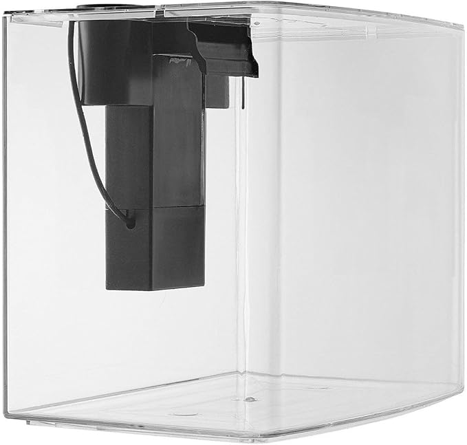 3.5 Gallon Fish Tank Aquarium, Smart Self Cleaning GPPS Fishbowl with 3 Color LED, Filter & Water Circulation