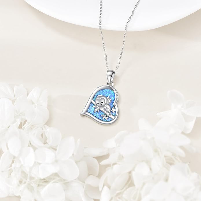 KZX Cat/Dog/Phoenix/Eagle/Whale/Shark/Puffin/Starfish/Chicken/Butterfly/Owl/Bee/Frog/Seahorse Necklace Sterling Silver Animal Pendant Jewelry Gift for Women