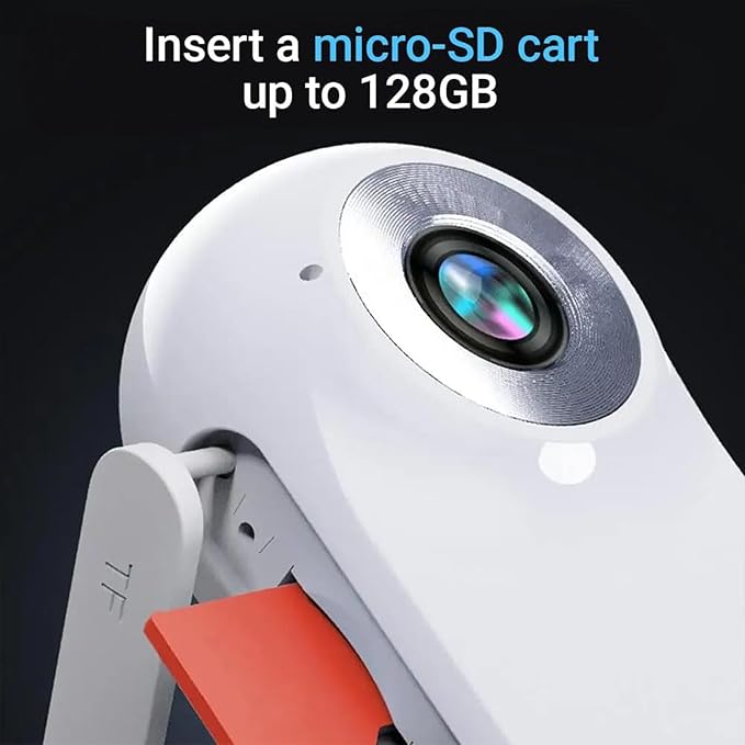 Dog Camera 2.0 Waterproof 1080p Pet Action Camera,Cat Cameras Collar Real Time Feed,Wireless Mini Sport Cam,with 32g Card (White)