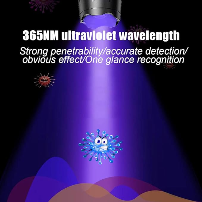 Ruiandsion UV Blacklight Flashlight, Super Bright UV and White Lights Flashlight Pet Dog Cat Urine Detector for Pet Urine Stains, Bed Bugs, Scorpions Finder and Outdoor Lighting