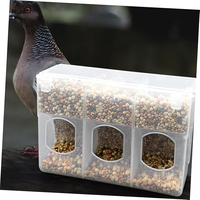 Mipcase 2pcs Bird Feeding Watering Supplies Pigeon Feeder Hanging Bird Feeder Sift Bowl Easy to Use and Install for Backyard Birding