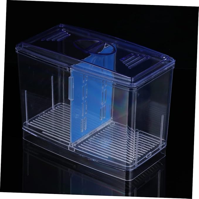 Transparent Functional Fish Breeding Tank Betta Habitat Box Independent Incubator for Fry with Easy Cleaning Durable Material Prevents Adult Fish
