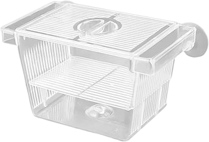 Fish Breeding Box, Transparent Insulation Breeder Box for Fish Tank, 5x3x3 Detachable Plastic Small Tank for Babies, Shrimp, Clown and Guppy