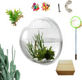 Wall Mounted Fish Tank, Wall Hanging Fish Bowl, Wall Fish Bubble Tank, Wall Aquarium Clear Acrylic Plant Bowl, Wall Planter Flower Pot, Wall Beta Fish Hotel. Creative Home Decoration (11.6 inches)