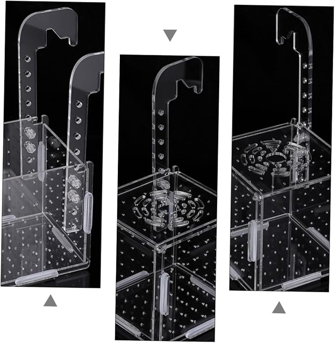 HANABASS 2pcs Acrylic Fish Tank Breeding Isolation Safe Fish Incubator for and Shrimp Easy to Clean Convenient for Aquarium Use