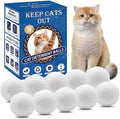 Cat Deterrent Outdoor & Indoor: 10Pack 100% Natural Cat Repellent Essential Oils Ball, Keep Cats Off Lawn, Yard, Plants, Garden, Mulch & Flower Permanently Against Scratch Chew, Keep Cats Away (10Pcs)