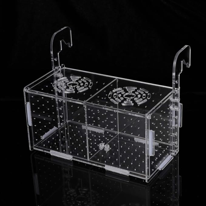 POPETPOP Fish Breeding Box - Box for Fish Tank Acrylic Acclimation Hatchery Incubator Aquarium for Small Shrimp