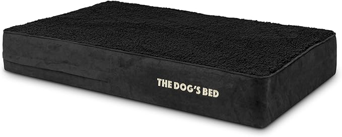 The Dog’s Bed Orthopedic Memory Foam Dog Bed Mattress, Plush Fabric, Black Plush, XXL, 6-Inch