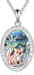 KZX Cat/Dog/Phoenix/Eagle/Whale/Shark/Puffin/Starfish/Chicken/Butterfly/Owl/Bee/Frog/Seahorse Necklace Sterling Silver Animal Pendant Jewelry Gift for Women