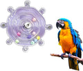 MANON ROSA Bird Toys for Parrots - Spinning Wheel Chew Toy with Rotating Plastic Spinner, Enrichment Puzzle Cage Activity for Parakeets, Conures & Cockatiels