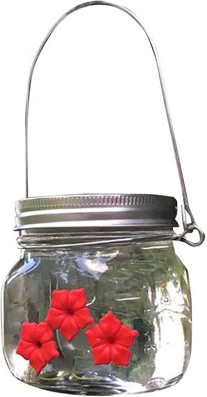 Hanging Bird Feeder for Wild Birds Flower Outlet Feeder Outside Water Bottle Birds Watering Supplies Feeders for Outdoors Feeders for Outdoors Metal
