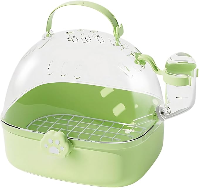 Hamster Travel Cage - Portable Hamster Cage with Water Bottle - Breathable Pet Bird Carrying Accessory for Cockatiels Chinchillas Lovebirds Budgies Conures Parakeet Hedgehog Sparrow
