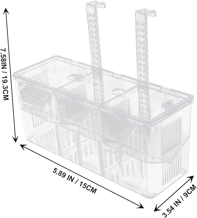 Yardwe Hanging Type Fish Breeding Box Aquarium Isolation Container for Fry Shrimp Incubator with Easy Installation Environment for Increased Fertility Sturdy